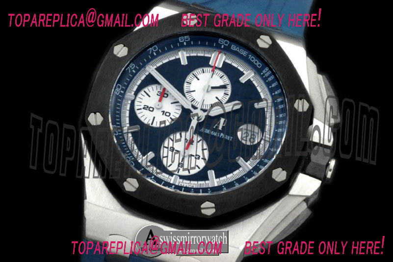 Audemars Piguet 2011 Royal Oak Chronograph SS/RU Blue A-7750 Sec@12