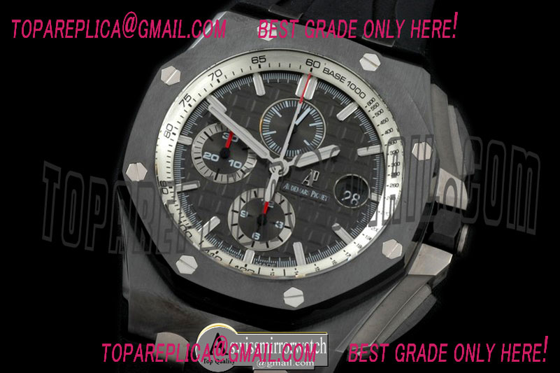 Audemars Piguet 2011 Royal Oak Chronograph CER/RU Blk A-7750 Sec@12
