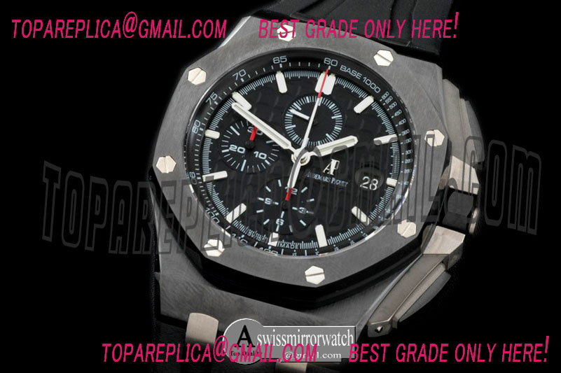Audemars Piguet 2011 Royal Oak Chronograph CER/RU Blk A-7750 Sec@12