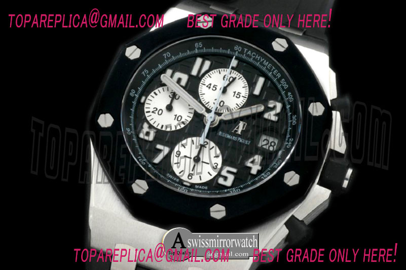 Audemars Piguet Royal Oak Chrono Black Rubber Clad Edition SS/RU Black R-Clad A-7750