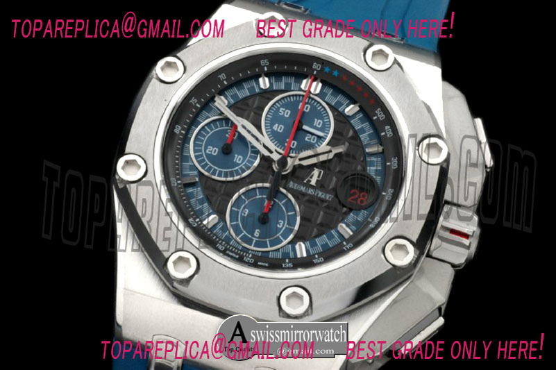 Audemars Piguet Royal Oak Offshore 44mm SS Michael Schumacher Blue Dial 1:1 JF Best Edition A7750 (FREE XS Strap)