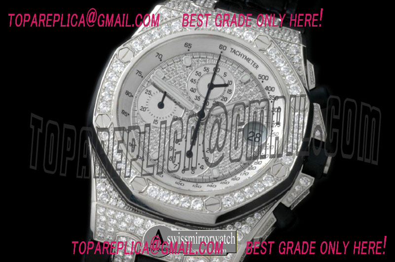 Audemars Piguet Royal Oak Chrono Bling Bling SS/LE Platinium Bling A-7750