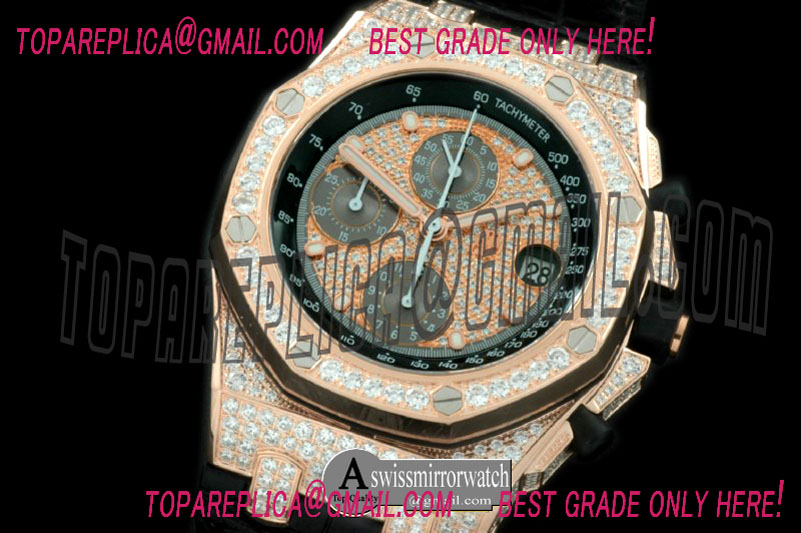 Audemars Piguet Royal Oak Chrono Bling Bling SS/LE Rose Gold Bling A-7750