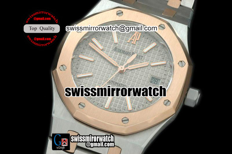 Audemars Piguet Royal Oak Jumbo Auto SS/RG TT White Swiss Eta 2824-2