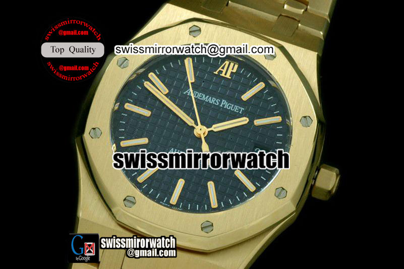 Audemars Piguet Royal Oak Jumbo Auto YG/YG Blue Swiss Eta 2824-2
