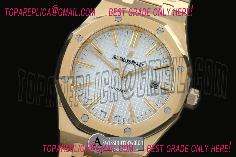 Audemars Piguet Royal Oak 15400 YG/YG White Jap M 9015