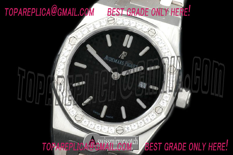 Audemars Piguet Royal Oak Ladies SS/SS Black S-Qtz