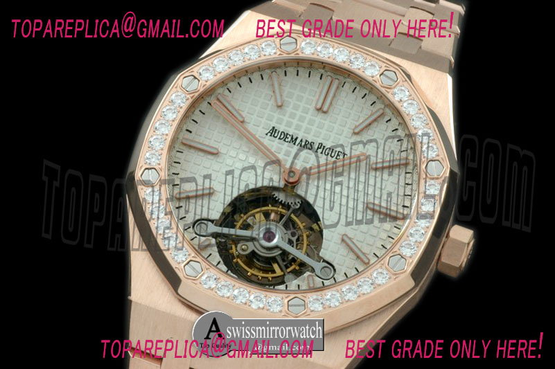 Audemars Piguet Royal Oak Tourbillon RG/RG/Diam White Real Tourbillon