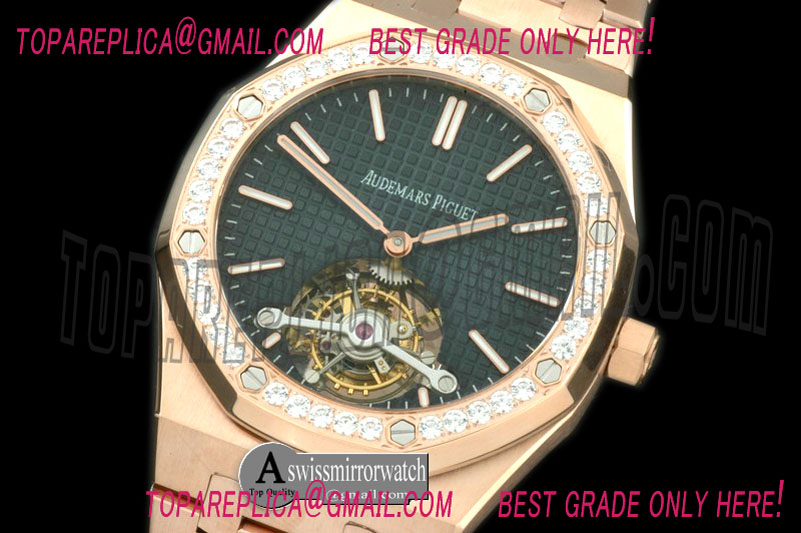 Audemars Piguet Royal Oak Tourbillon RG/RG/Diam Blue Real Tourbillon