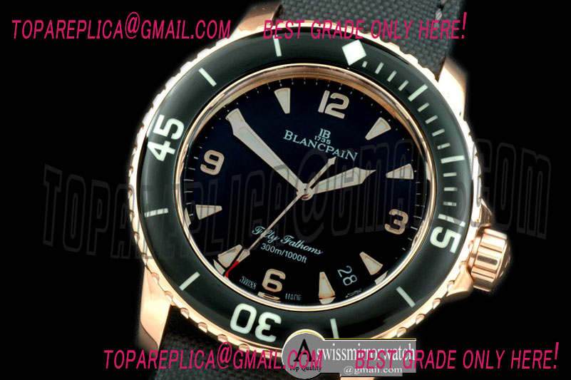 Blancpain 50 Fathoms RG/NY Black Asian 2824