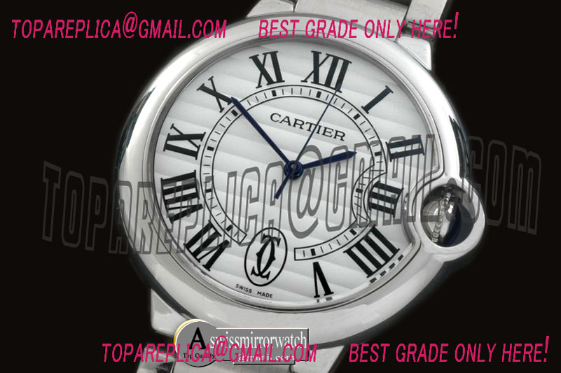 Ballon De Cartier Mid SS/SS White Roman Miyota 9015