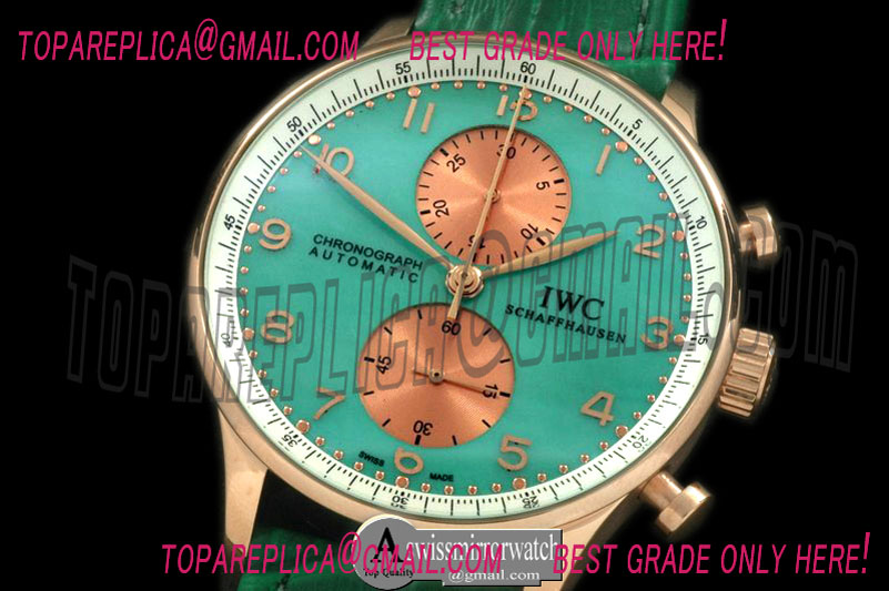 IWC Portuguese Chrono RG/LE MOP L-Green Jap OS20