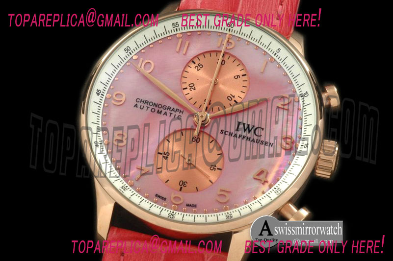 IWC Portuguese Chrono RG/LE MOP Pink Jap OS20