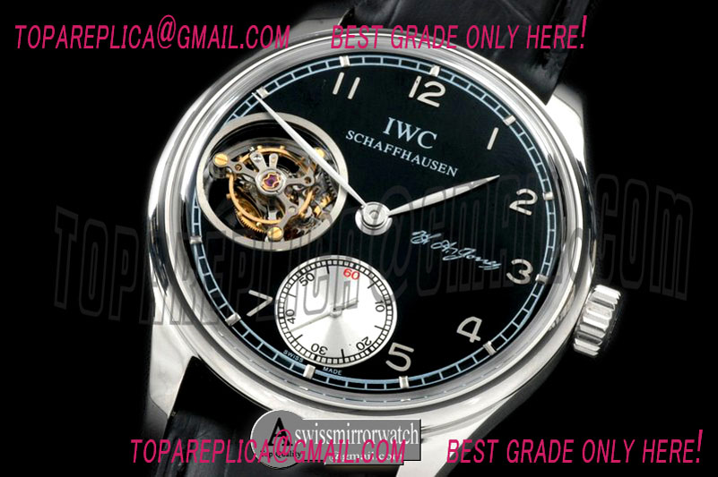 IWC Portugese FA Jones Tourbillon SS/LE Black Tourbillon