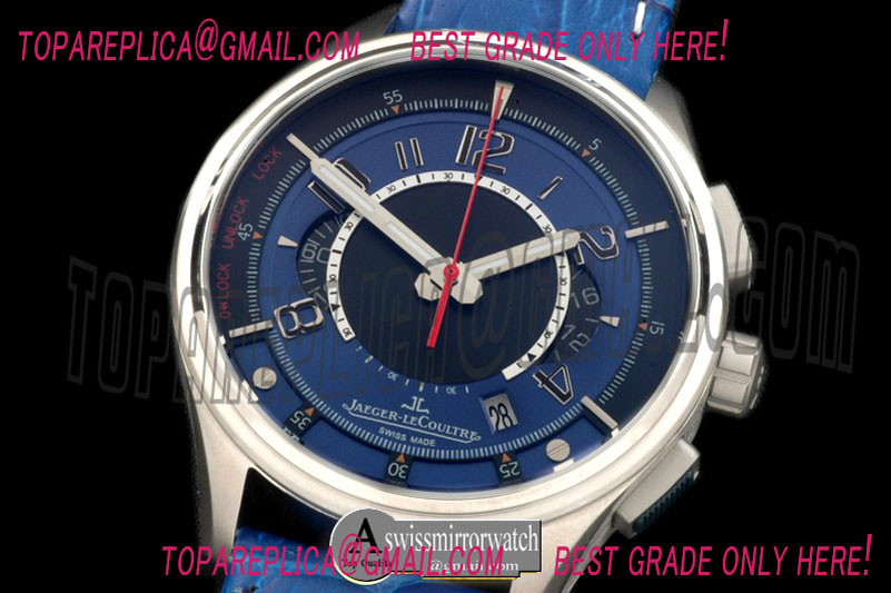 Jaeger-LeCoultre Master Compressor Chrono SS/LE Blue Jap OS Chrono Quartz