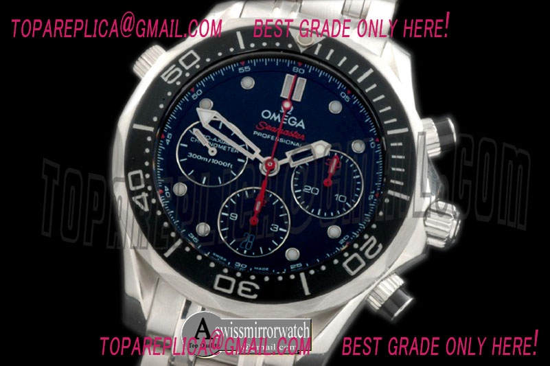 Omega Seamaster Pro 300M Chrono SS/SS Blk/Blk A-7753
