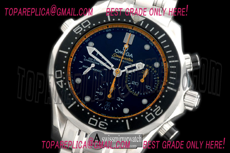 Omega Seamaster Pro 300M Chrono SS/SS Blk/Ylw A-7753