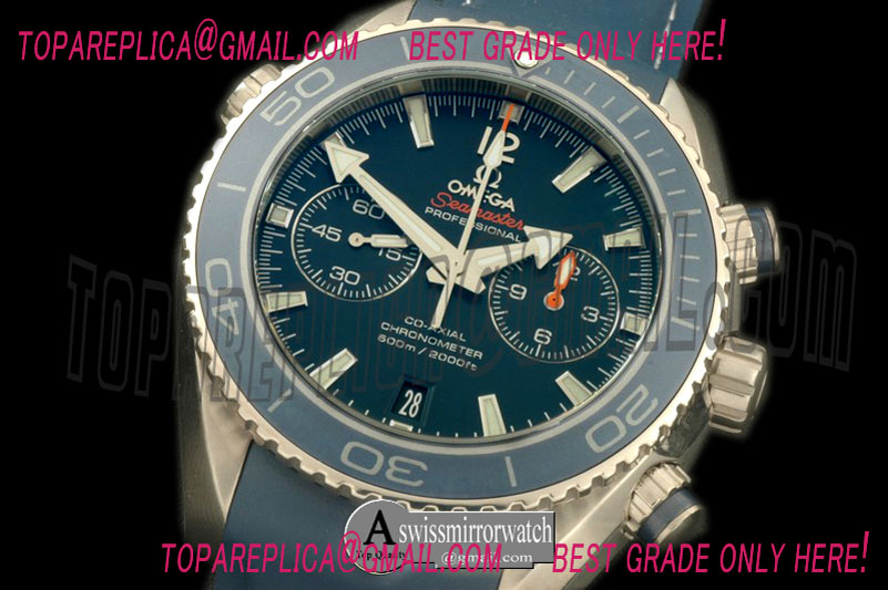 Omega Planet Ocean Chrono TI/RU Blue 7750