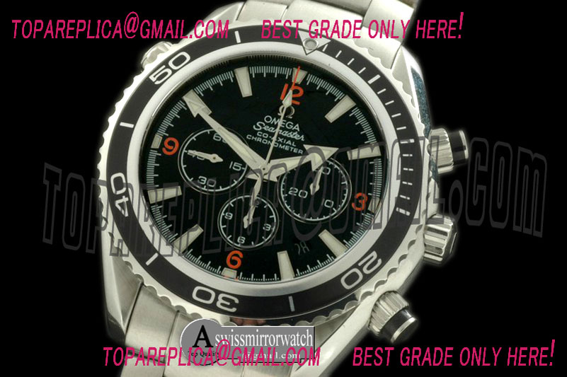 Omega Planet Ocean 45.5 Chrono SS/SS Black 7750