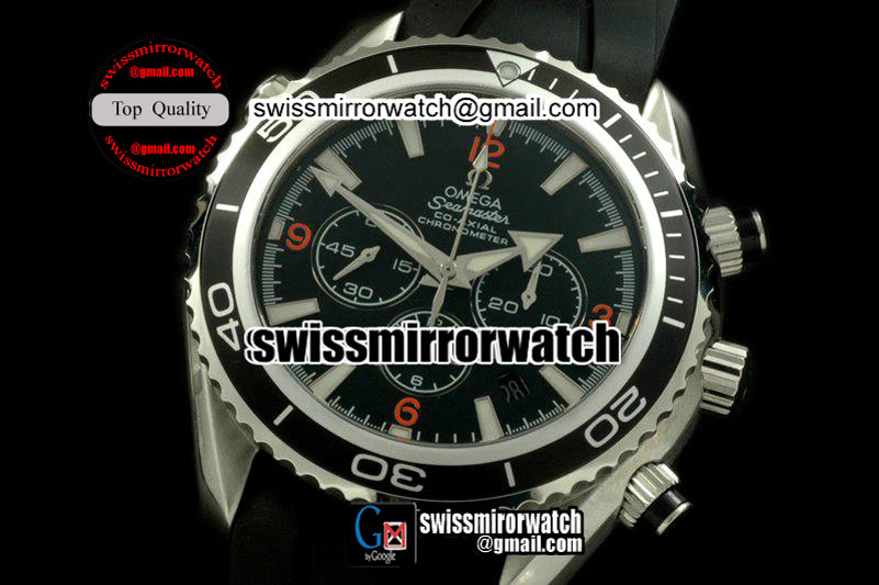 Omega Planet Ocean 45.5 Chrono SS/RU Black 7750