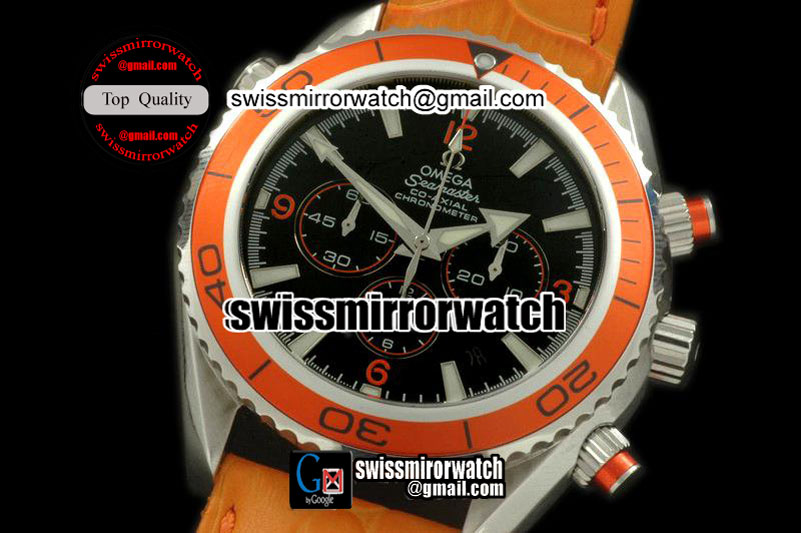 Omega Planet Ocean 45.5 Chrono SS/LE Black/Org 7750