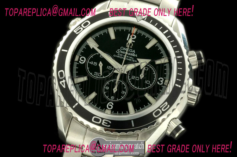 Omega Planet Ocean 45.5 Chrono SS/SS Black 7750
