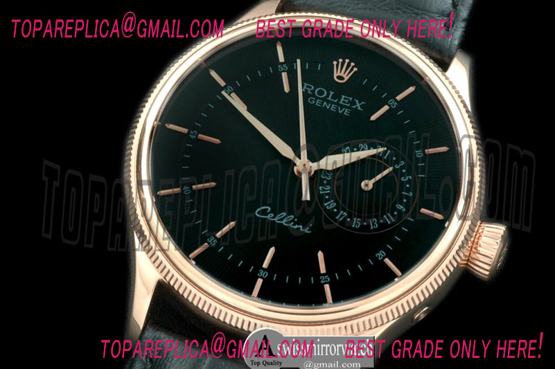 Rolex 2014 Cellini Date RG/LE Black Asia 2813