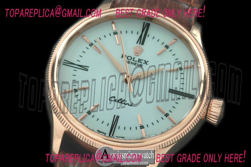 Rolex 2014 Cellini Time RG/LE White Asia 2824
