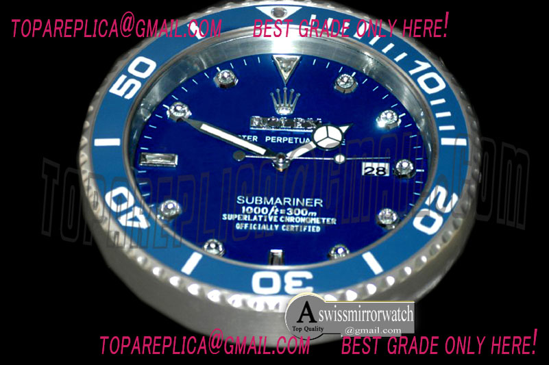 Rolex Dealer Clock Submarina Style Swiss Quartz