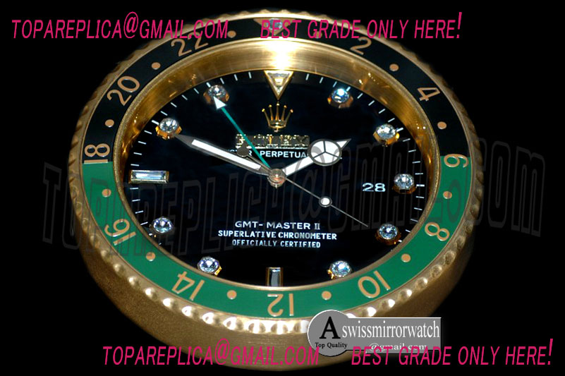 Rolex Dealer Clock GMT Style Green Green/Black Swiss Quartz