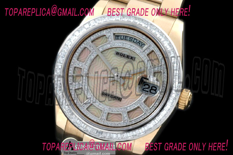 Rolex 2014 Y-Gold/Oyster M-Gold Wavy Grid Asian Clone 2836