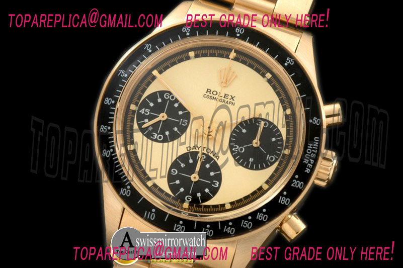 Rolex Vintage Daytona 6265 YG/YG Off White Asian Venus 75 H/W
