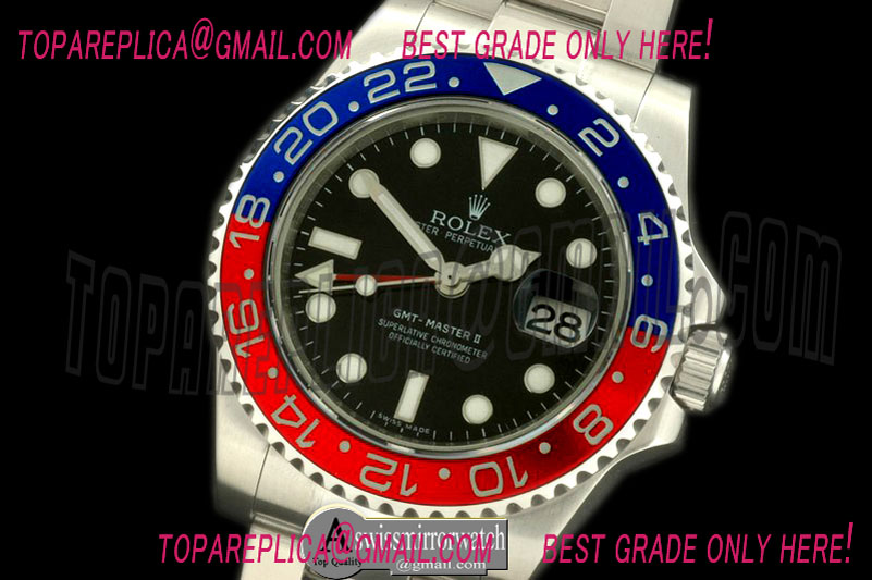 Rolex SS/SS 2014 GMT Blue-Red Asian 2836