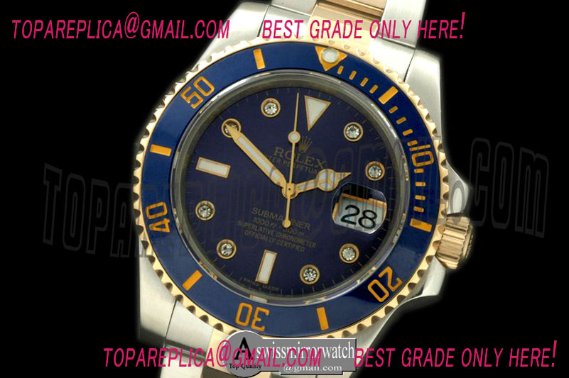 Rolex 116613 Blue TT/Diam Sub Asian 2836/3135