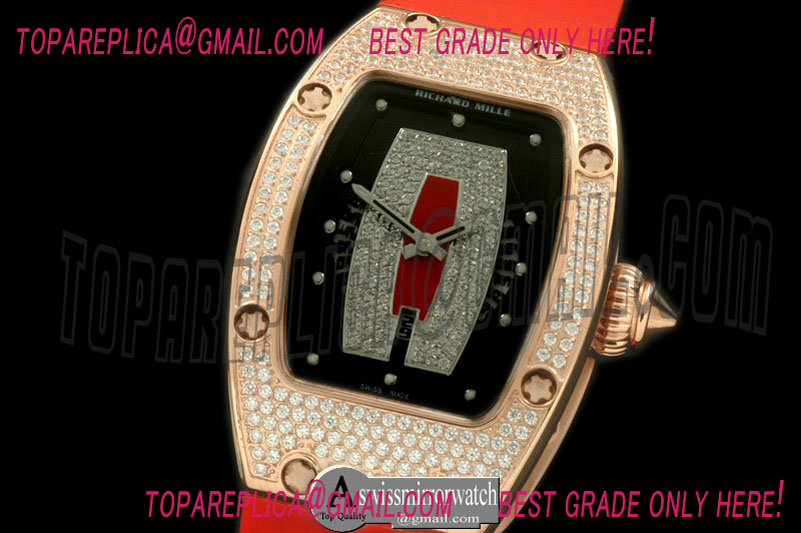 Richard Mille RM007 SS/RU Diam/Red Asian 21J Decorated