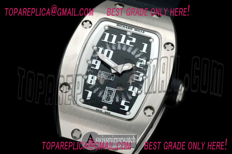 Richard Mille RM 007 SS/RU Black/White Asian 21J Decorated