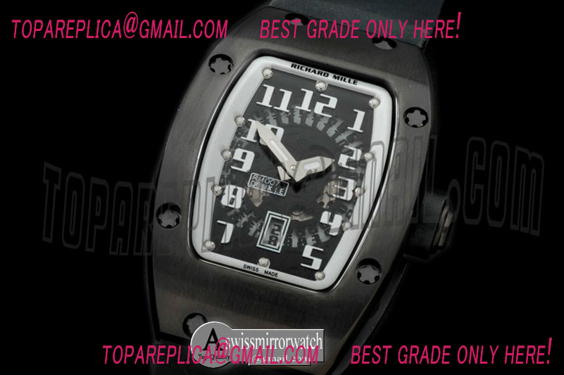 Richard Mille RM 007 PVD/RU Black/White Asian 21J Decorated