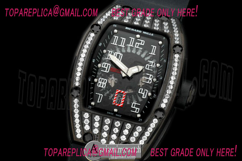Richard Mille RM 007 Bling Bling PVD/RU/Diam Black/Black Asian 21J Decorated