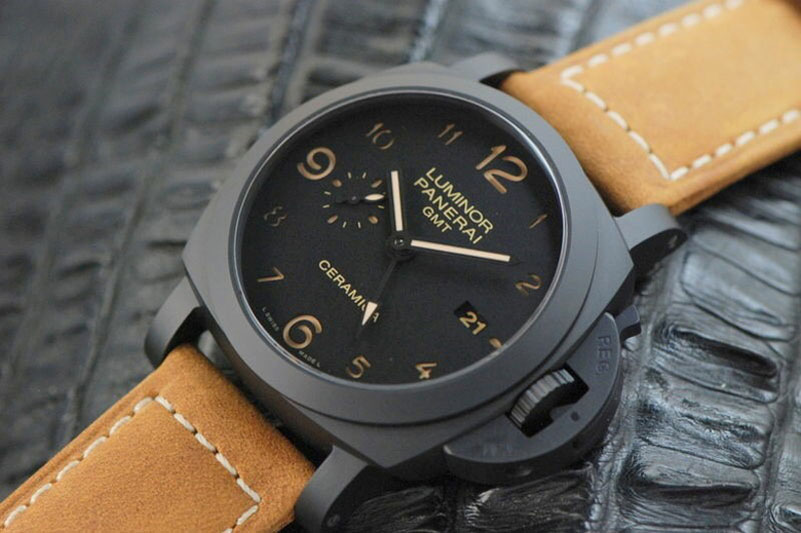 Panerai PAM441 O Real Ceramic V6F 1:1 Best Edition on Brown Asso Strap P.9001