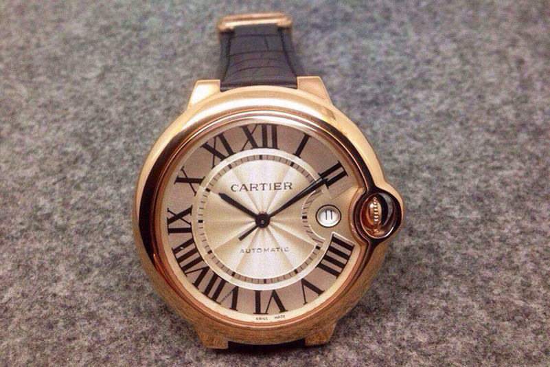Ballon de Cartier Mens 1:1 JF Watches Rose Gold Asian 2824