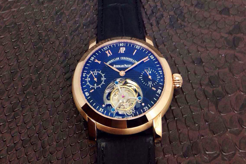 Audemars Piguet Jules Audemars Tourbillon Chronographe RG Black Dial