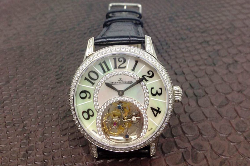 Jaeger LeCoultre Haute Joaillerie Tourbillon SS/LE Black Strap Flying Tourbillon