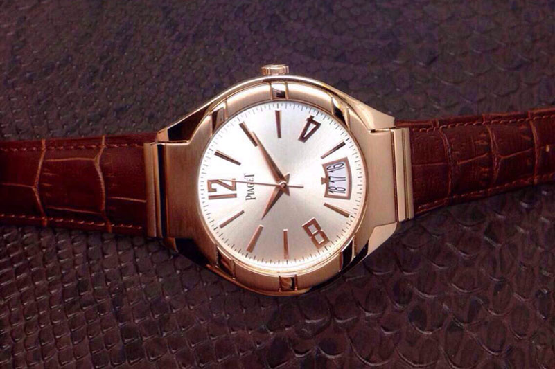 Piaget Piaget Polo RG Silver Dial on Brown Leather Strap MIYOTA9015