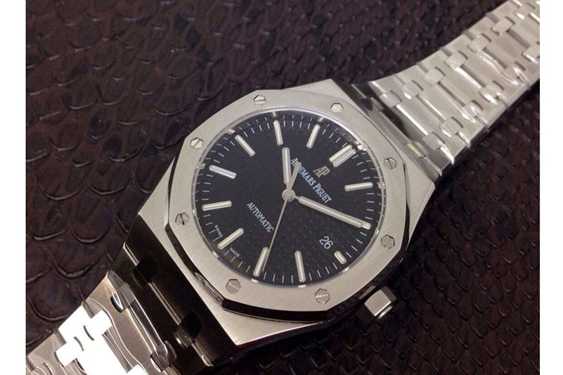 Audemars Piguet Royal Oak 41mm 15400 1:1 Best Edition Black Dial on SS Bracelet MIYOTA9015