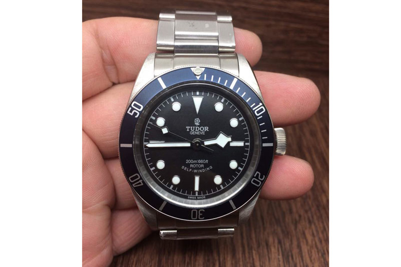 Tudor Heritage Black Bay ZF Best Edition Blue Bezel Black Dial on SS Bracelet A2824