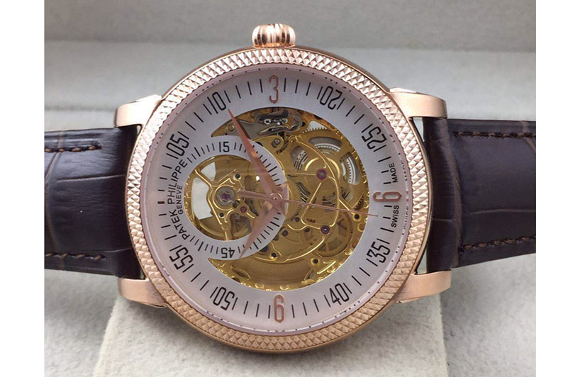 Patek Philippe Calastrava Skeleton RG/LE White A2824