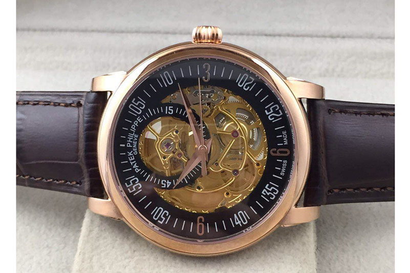 Patek Philippe Calastrava Skeleton RG/LE White Black