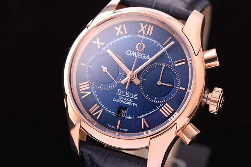 Omega De Ville Chrono RG/LE Blue Dial A9300