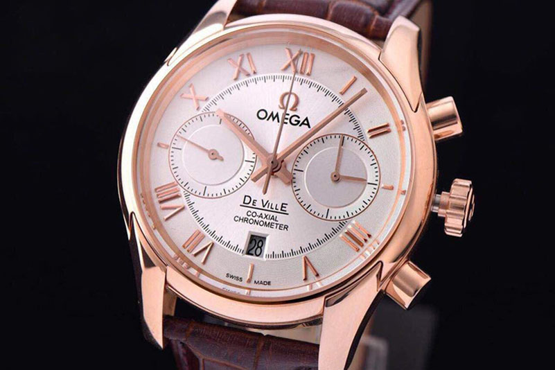 Omega De Ville Chrono RG/LE White Dial A9300