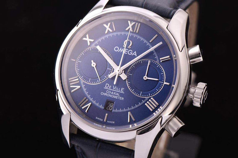 Omega Omega De Ville Chrono SS/LE Blue Dial A9300